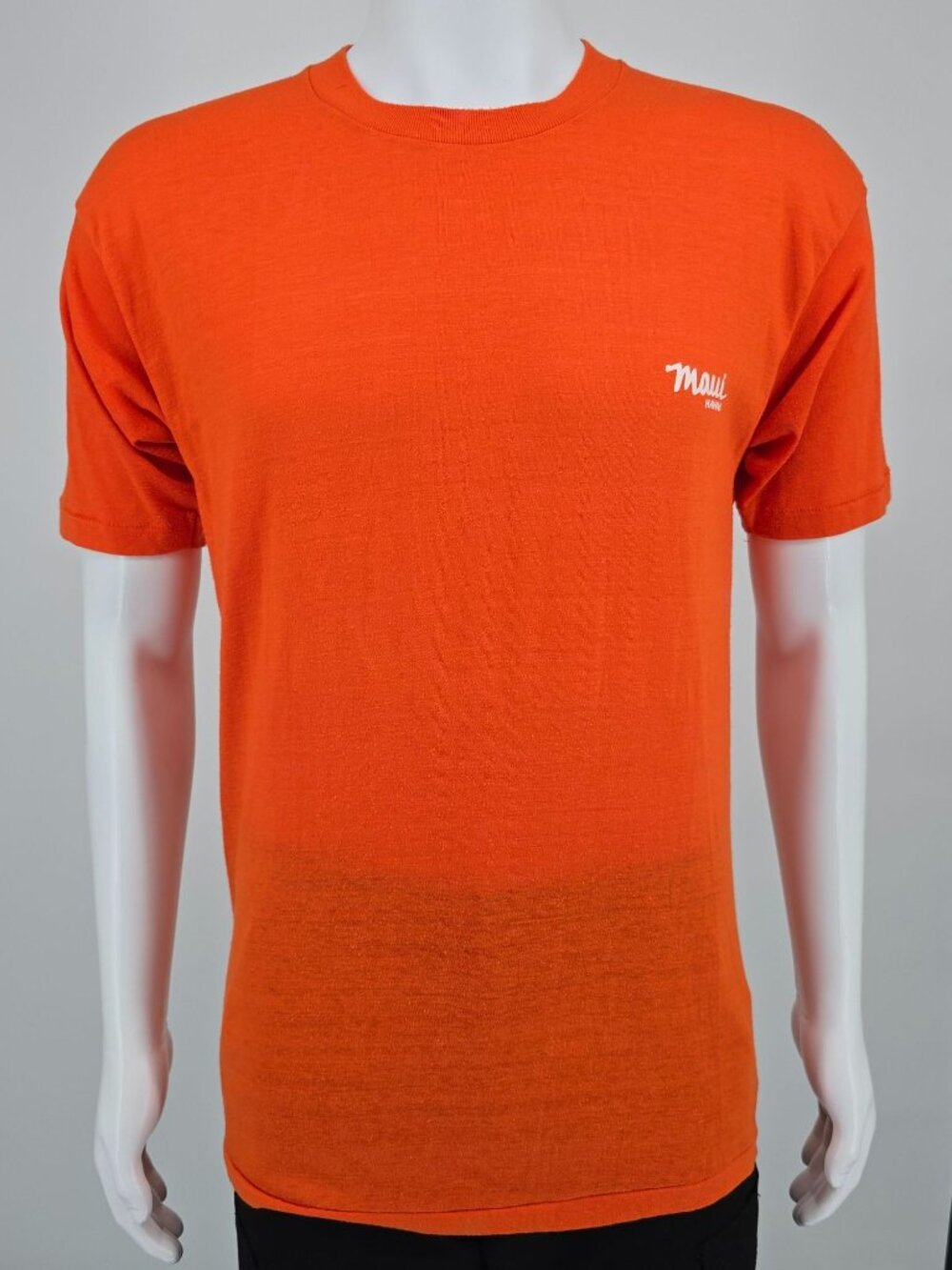 Vintage 1980s Healthknit Orange Maui Hawaii Souvenir/Tourist T-Shirt (M)
